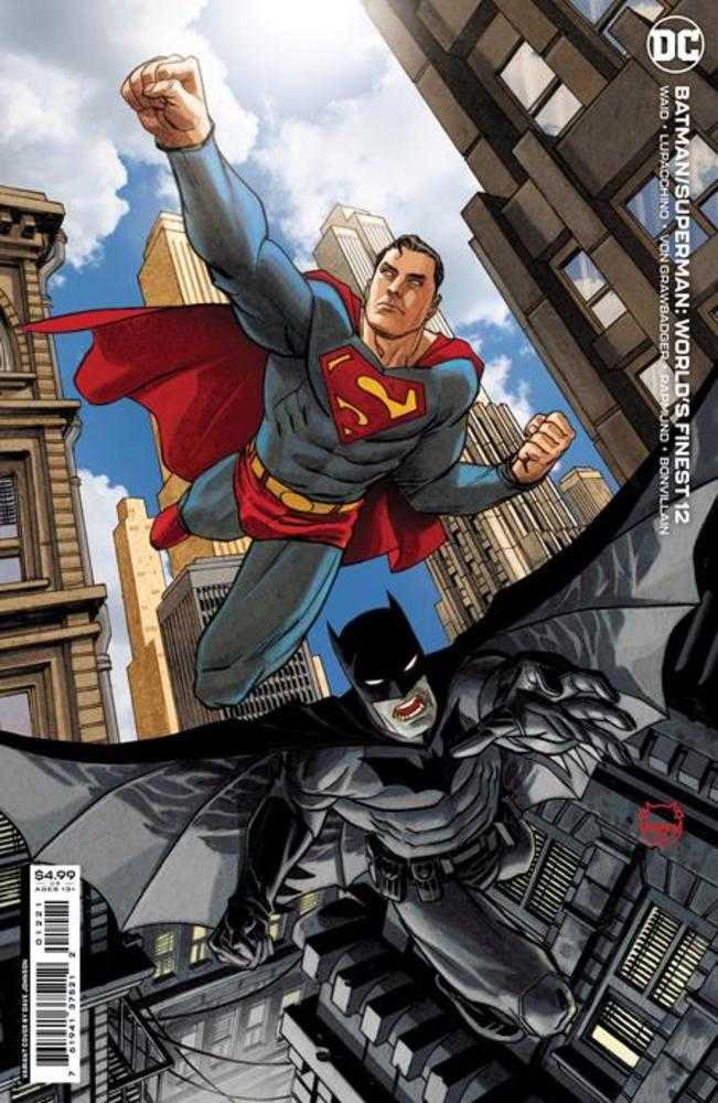 Batman Superman Worlds Finest #12 Cover B Dave Johnson Card Stock Variant | Dragon's Lair Comics and Fantasy Houston TX