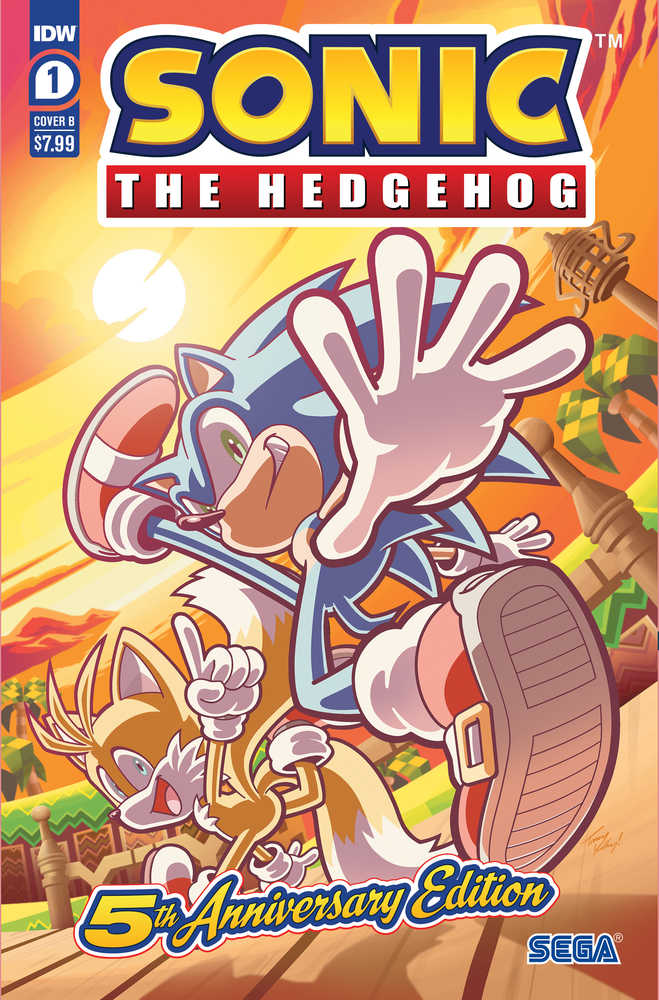 Sonic The Hedgehog #1 5TH Anniversary Edition Cover B Yardley | Dragon's Lair Comics and Fantasy Houston TX