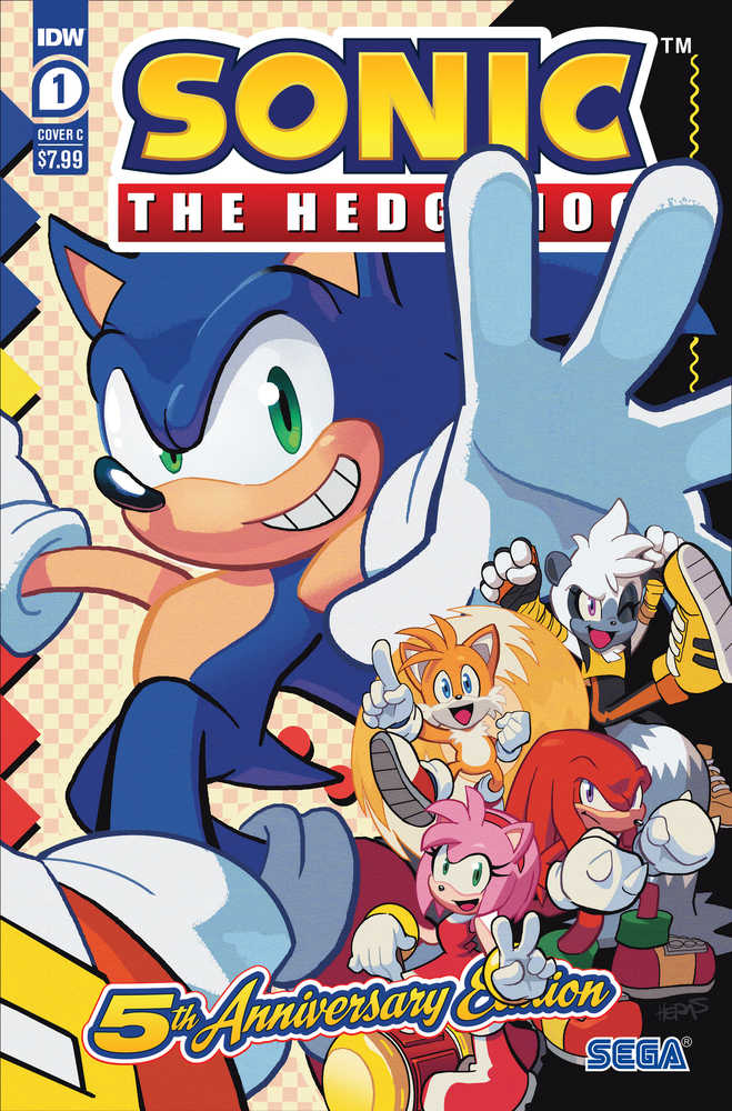 Sonic The Hedgehog #1 5TH Anniversary Edition Cover C Herms | Dragon's Lair Comics and Fantasy Houston TX