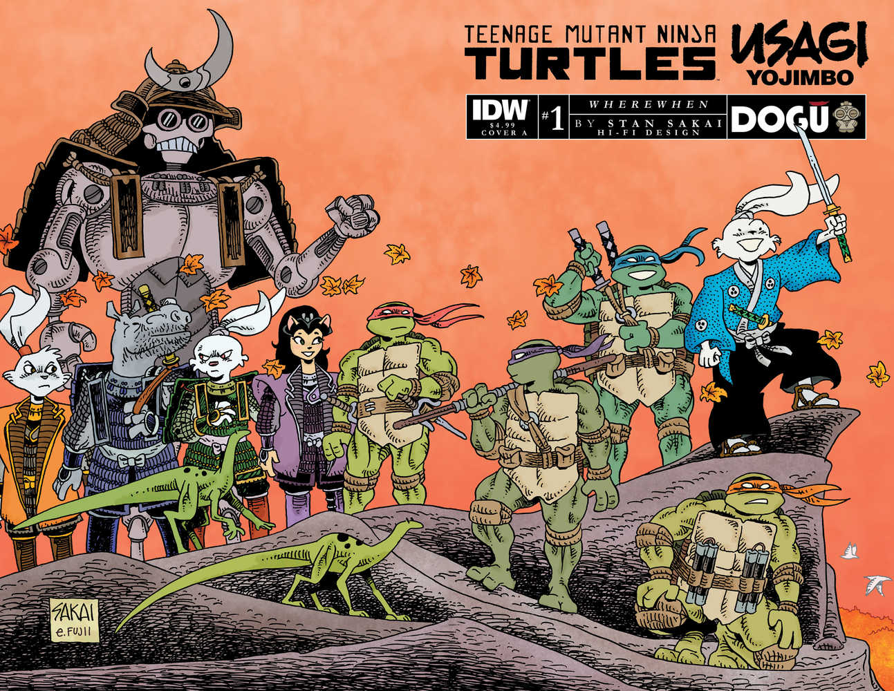 Teenage Mutant Ninja Turtles Usagi Yojimbo Wherewhen #1 Cover A Sakai | Dragon's Lair Comics and Fantasy Houston TX