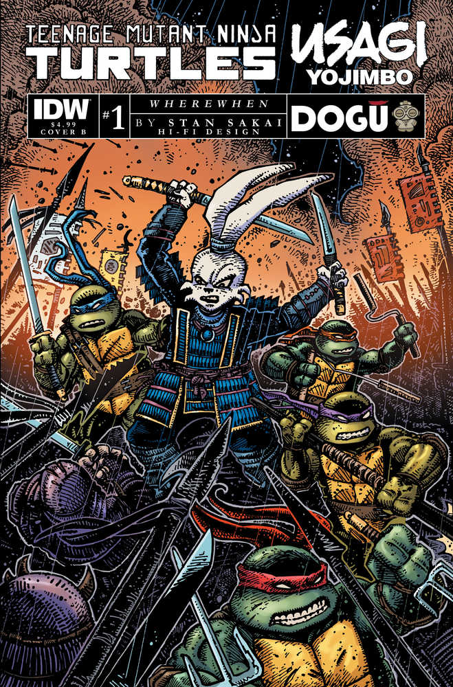 Teenage Mutant Ninja Turtles Usagi Yojimbo Wherewhen #1 Cover B Eastman | Dragon's Lair Comics and Fantasy Houston TX