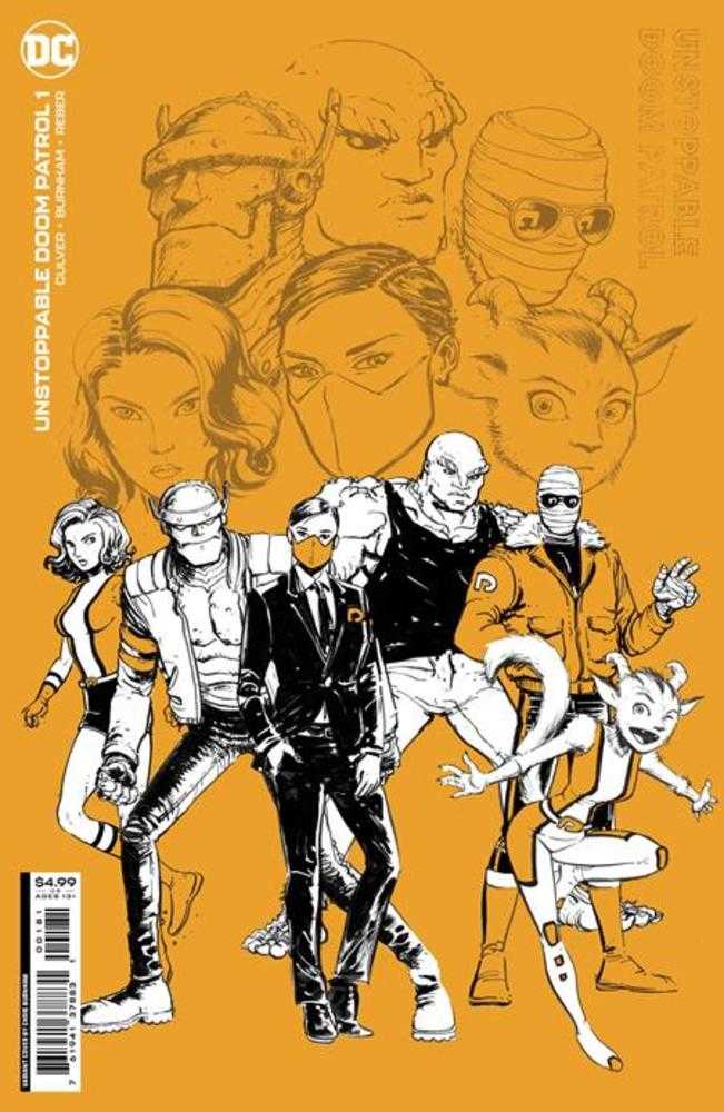 Unstoppable Doom Patrol #1 (Of 6) Cover F Chris Burnham Design Card Stock Variant | Dragon's Lair Comics and Fantasy Houston TX