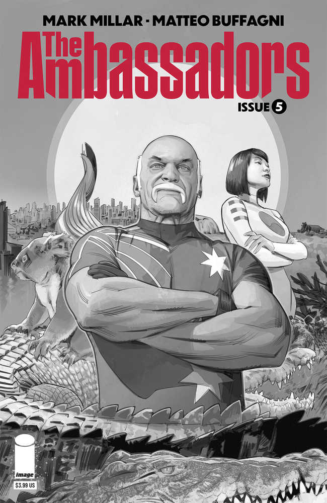 Ambassadors #5 (Of 6) Cover B Buffagni Black & White (Mature) | Dragon's Lair Comics and Fantasy Houston TX