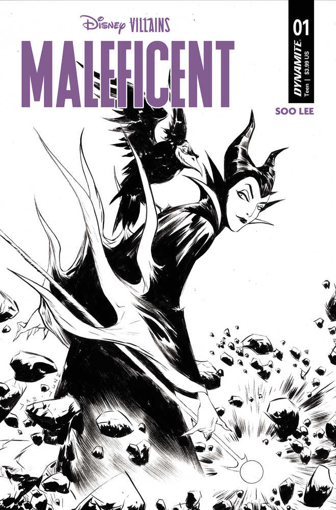 Disney Villains Maleficent #1 Cover I 15 Copy Variant Edition Lee Black & White | Dragon's Lair Comics and Fantasy Houston TX