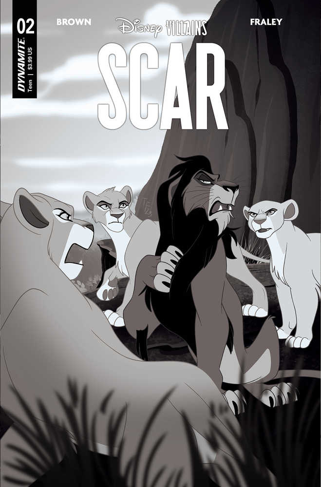 Disney Villains Scar #2 Cover G 10 Copy Variant Edition Forstner Black & White | Dragon's Lair Comics and Fantasy Houston TX