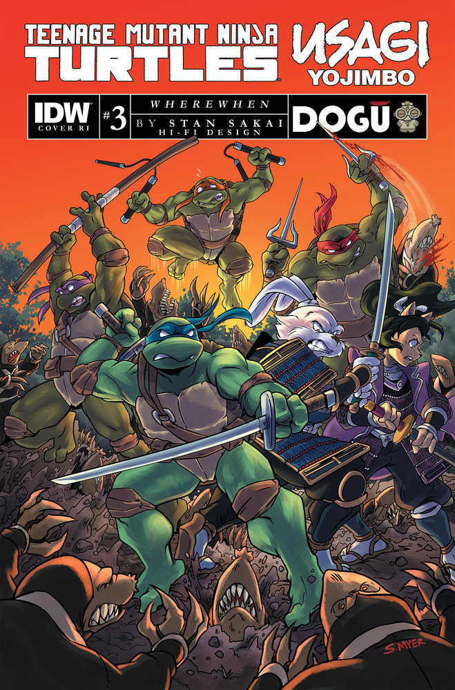 Teenage Mutant Ninja Turtles/Usagi Yojimbo: Wherewhen #3 Variant Ri (10) (Myer) | Dragon's Lair Comics and Fantasy Houston TX