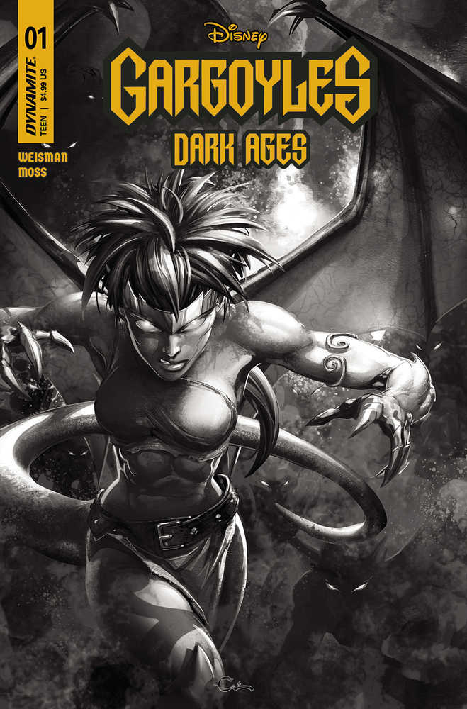 Gargoyles Dark Ages #1 Cover J 10 Copy Crain Black & White | Dragon's Lair Comics and Fantasy Houston TX