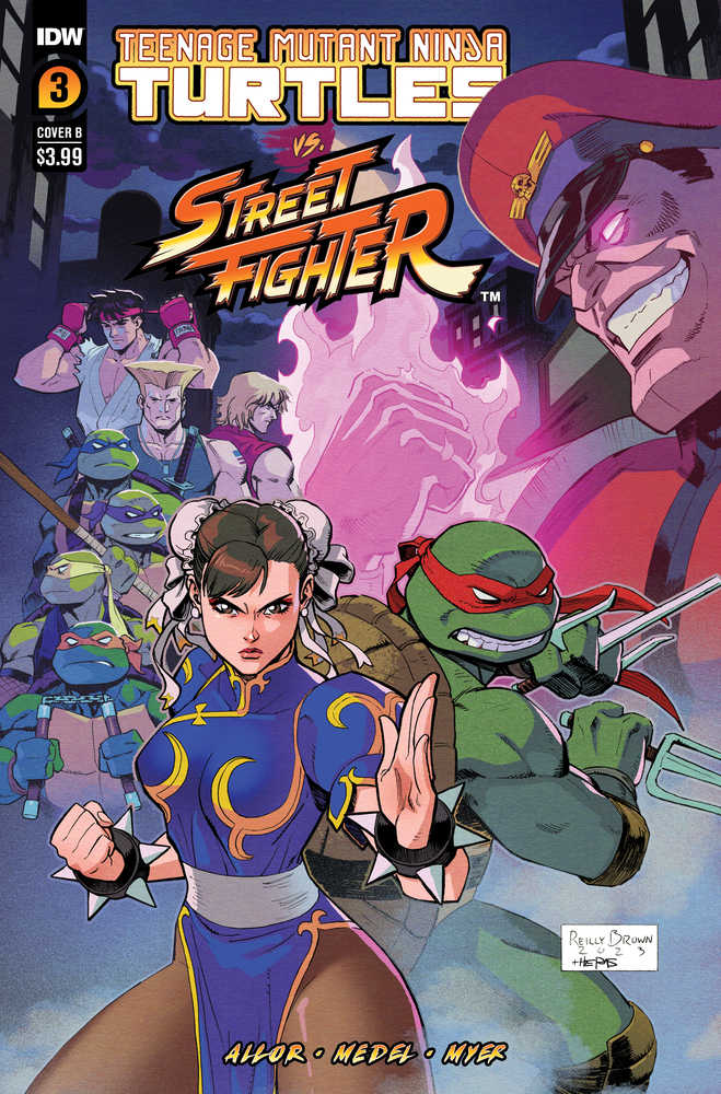 Teenage Mutant Ninja Turtles vs Street Fighter #3 (Of 5) Cover B Brown | Dragon's Lair Comics and Fantasy Houston TX