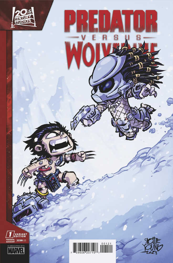 Predator vs Wolverine #1 Skottie Young Variant | Dragon's Lair Comics and Fantasy Houston TX