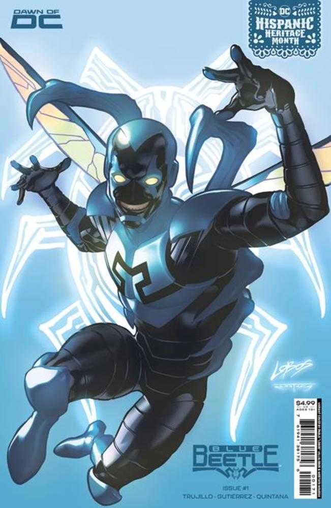 Blue Beetle #1 Cover D Pablo Villalobos Hispanic Heritage Month Card Stock Variant | Dragon's Lair Comics and Fantasy Houston TX