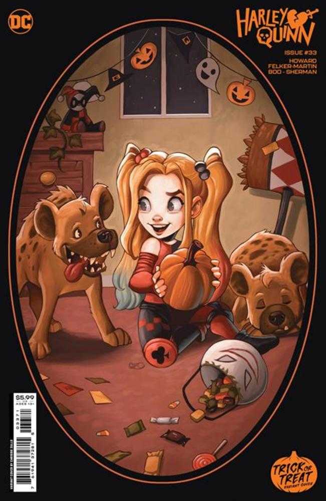 Harley Quinn #33 Cover F Chrissie Zullo Trick Or Treat Card Stock Variant | Dragon's Lair Comics and Fantasy Houston TX