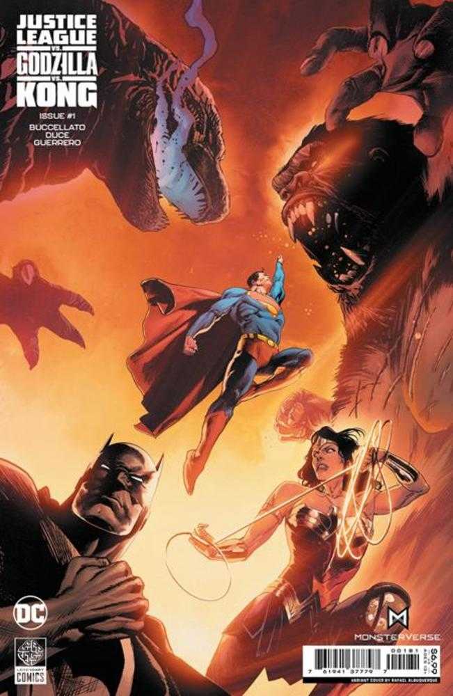 Justice League vs Godzilla vs Kong #1 (Of 7) Cover E Rafael Albuquerque Foil Variant | Dragon's Lair Comics and Fantasy Houston TX