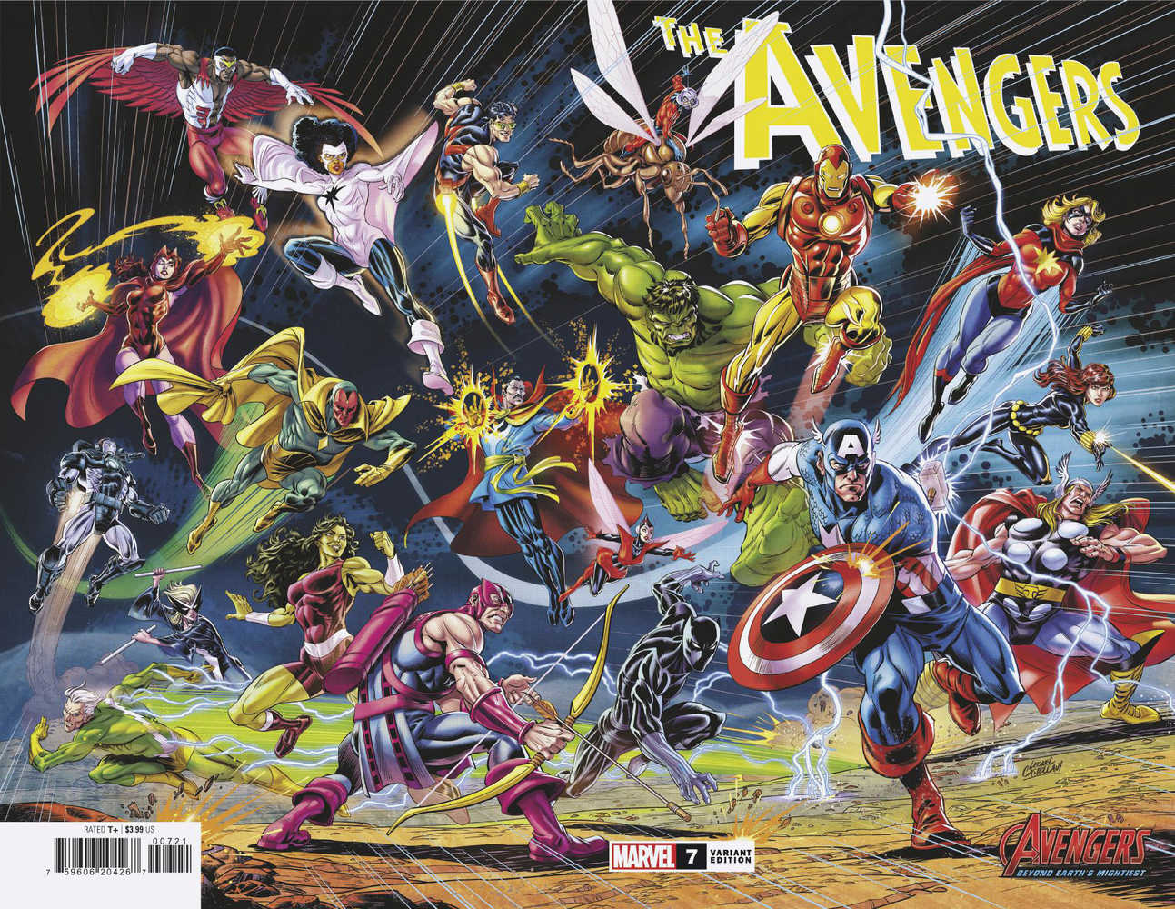 Avengers #7 Leo Castellani Avengers 60th Wraparound Variant | Dragon's Lair Comics and Fantasy Houston TX