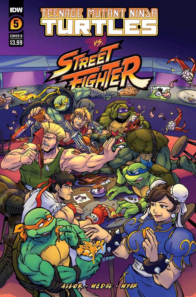 Teenage Mutant Ninja Turtles vs. Street Fighter #5 (Of 5) Cover B Myer | Dragon's Lair Comics and Fantasy Houston TX