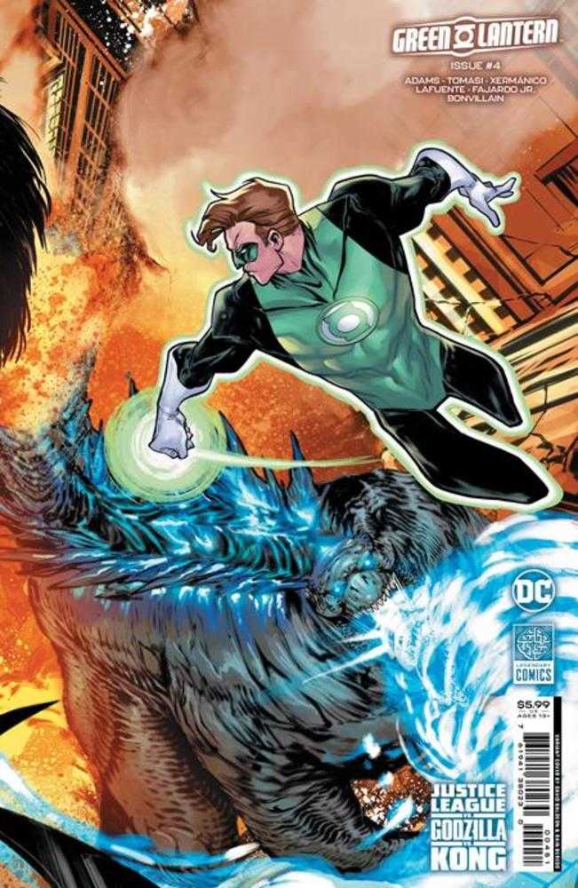 Green Lantern #4 Cover E David Baldeon Connecting Justice League vs Godzilla vs Kong Card Stock Variant | Dragon's Lair Comics and Fantasy Houston TX