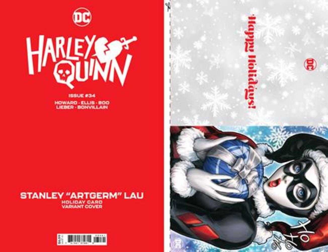 Harley Quinn #34 Cover C Stanley Artgerm Lau DC Holiday Card Special Edition Variant | Dragon's Lair Comics and Fantasy Houston TX