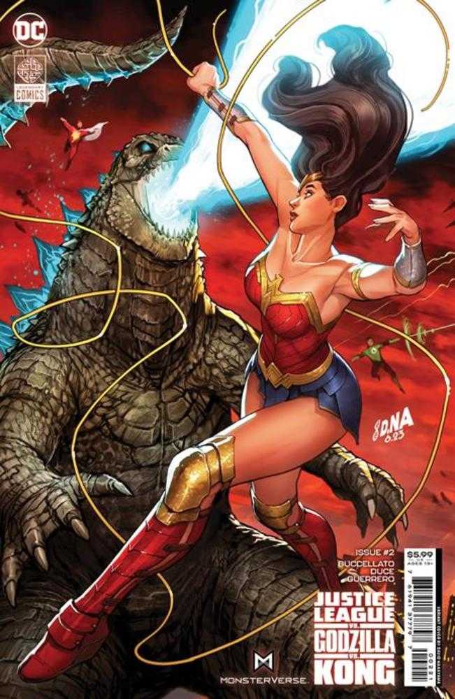 Justice League vs Godzilla vs Kong #2 (Of 7) Cover B David Nakayama Wonder Woman Connecting Card Stock Variant | Dragon's Lair Comics and Fantasy Houston TX