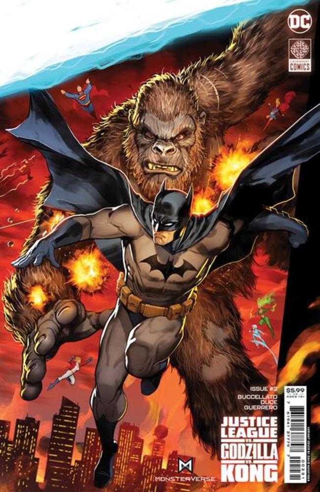 Justice League vs Godzilla vs Kong #2 (Of 7) Cover C David Nakayama Batman Connecting Card Stock Variant | Dragon's Lair Comics and Fantasy Houston TX