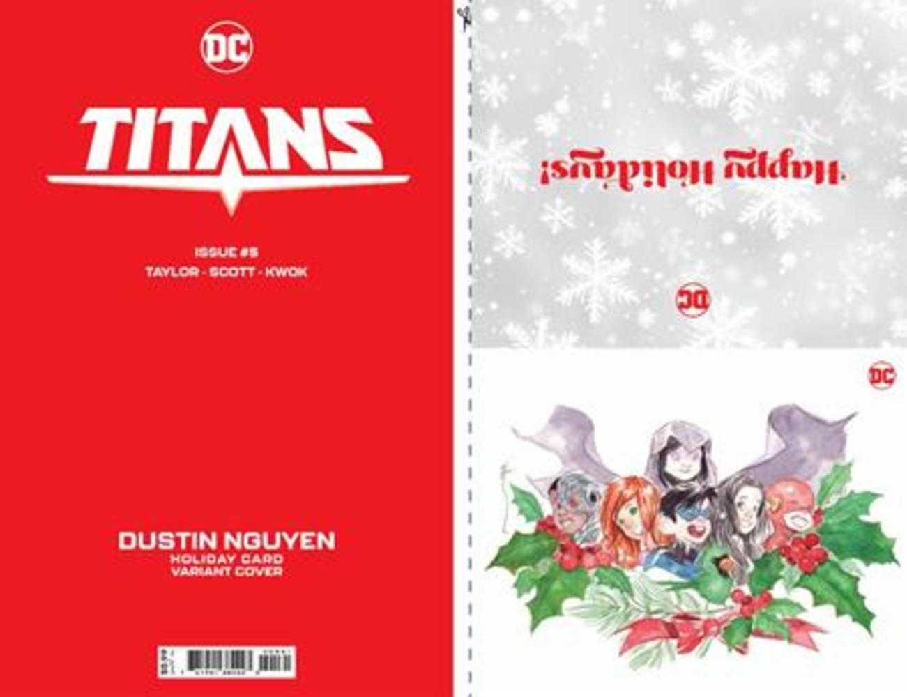 Titans #5 Cover D Dustin Nguyen DC Holiday Card Special Edition Variant | Dragon's Lair Comics and Fantasy Houston TX