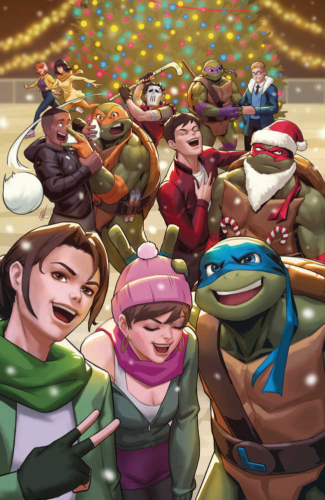 Mmpr Teenage Mutant Ninja Turtles II Black & White Edition #1 Cover D Holiday Variant Ejikure | Dragon's Lair Comics and Fantasy Houston TX