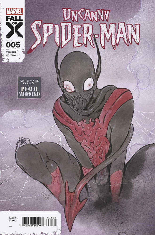 Uncanny Spider-Man #5 Peach Momoko Nightmare Variant [Fall] | Dragon's Lair Comics and Fantasy Houston TX