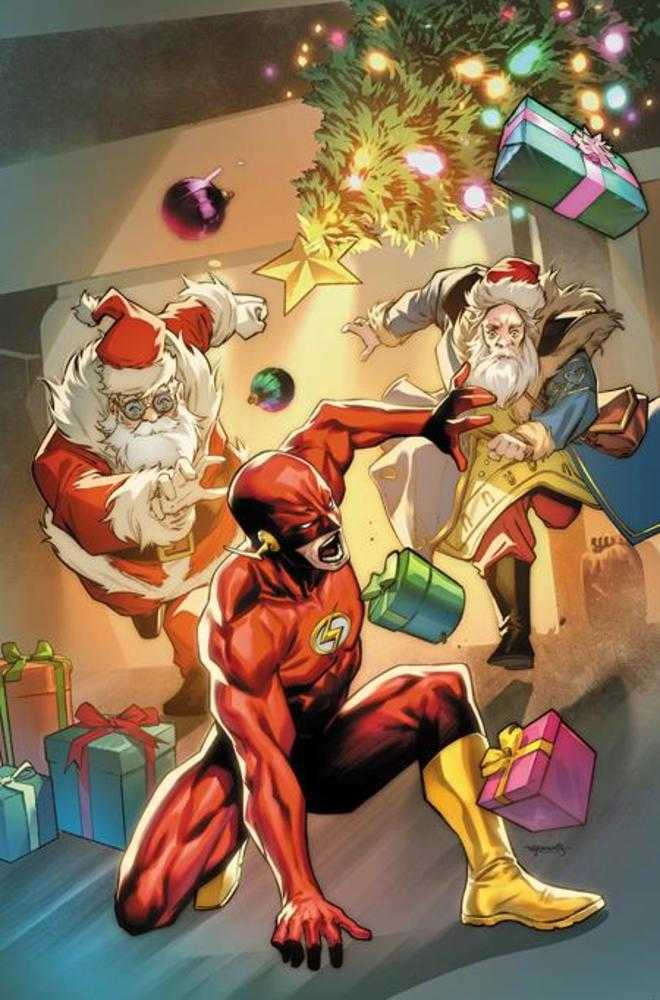 Flash #4 Cover D Stephen Segovia Santa Card Stock Variant | Dragon's Lair Comics and Fantasy Houston TX