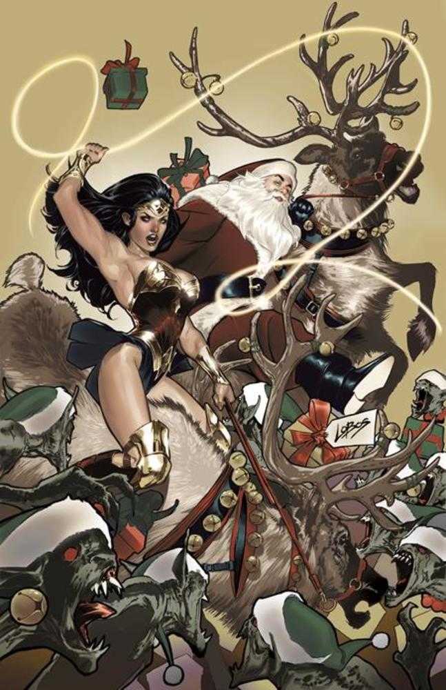 Wonder Woman #4 Cover D Pablo Villalobos Santa Card Stock Variant | Dragon's Lair Comics and Fantasy Houston TX