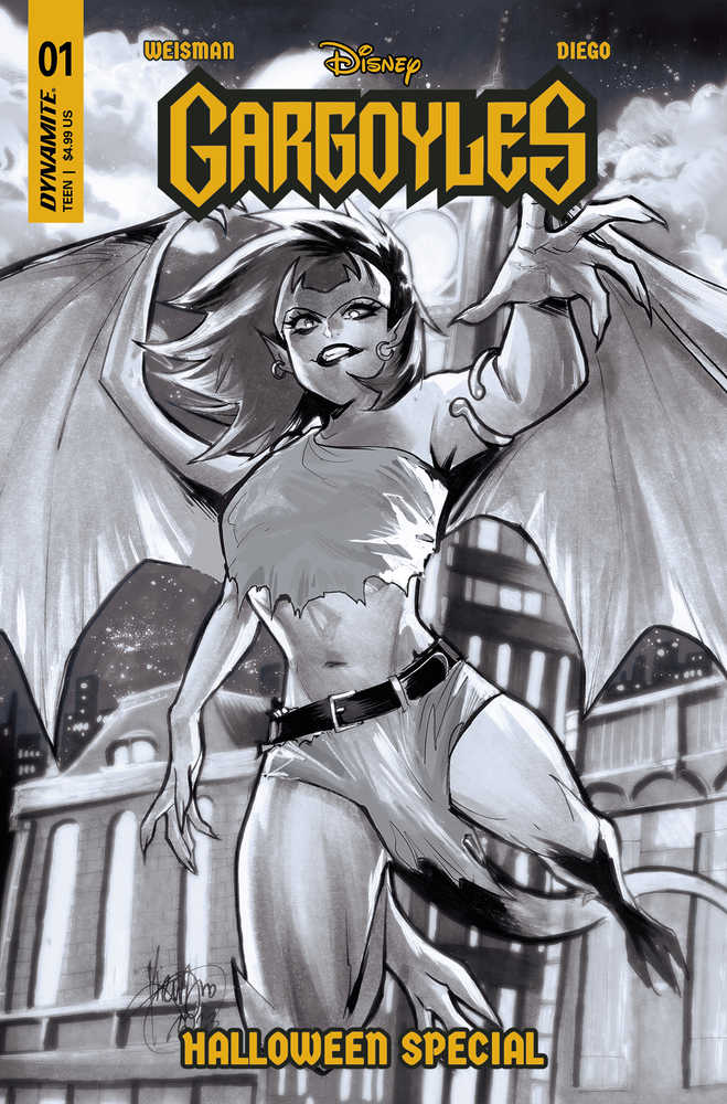 Gargoyles Halloween Sp #1 Cover G 7 Copy Foc Variant Edition Andolfo Black & White | Dragon's Lair Comics and Fantasy Houston TX