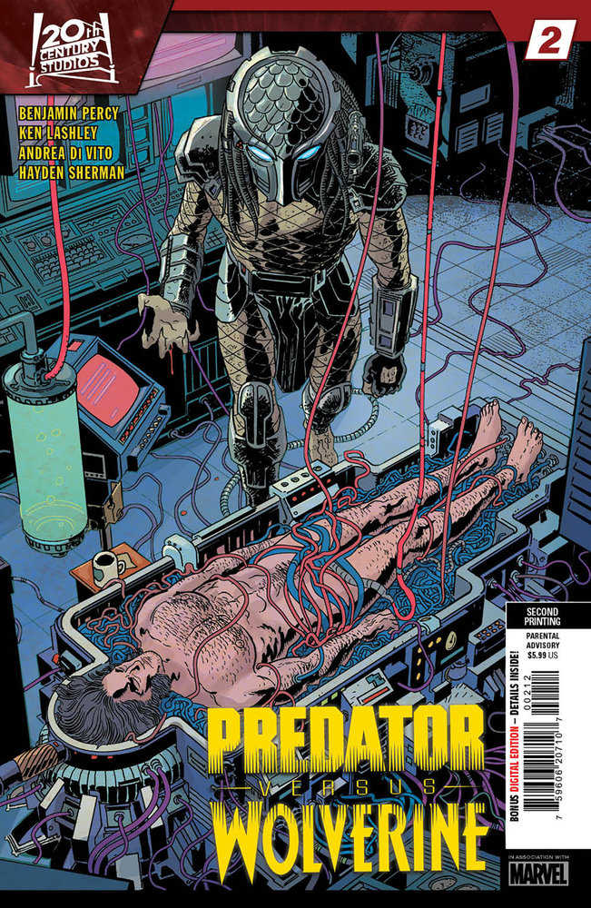 Predator vs Wolverine #2 2nd Print Hayden Sherman Variant | Dragon's Lair Comics and Fantasy Houston TX