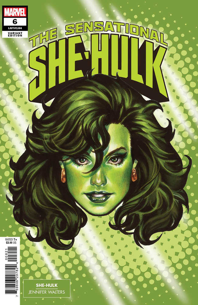 Sensational She-Hulk #6 Mark Brooks Headshot Variant | Dragon's Lair Comics and Fantasy Houston TX