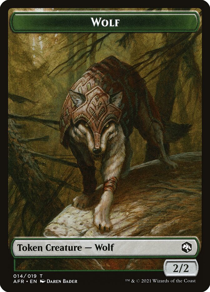 Wolf (014) // Treasure (015) Double-Sided Token [Challenger Decks 2022 Tokens] | Dragon's Lair Comics and Fantasy Houston TX