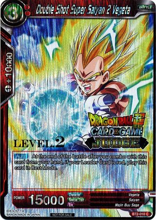 Double Shot Super Saiyan 2 Vegeta (Level 2) (BT2-010) [Judge Promotion Cards] | Dragon's Lair Comics and Fantasy Houston TX