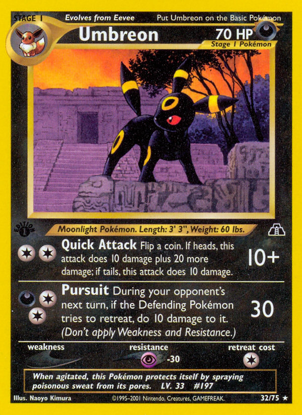 Umbreon (32/75) [Neo Discovery 1st Edition] | Dragon's Lair Comics and Fantasy Houston TX