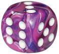 Chessex Dice Menagerie 7 Festive Poly Violet/White Poly 7 Set | Dragon's Lair Comics and Fantasy Houston TX