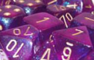 Chessex Borealis 2 Poly Royal Purple/Gold Poly 7 Set | Dragon's Lair Comics and Fantasy Houston TX