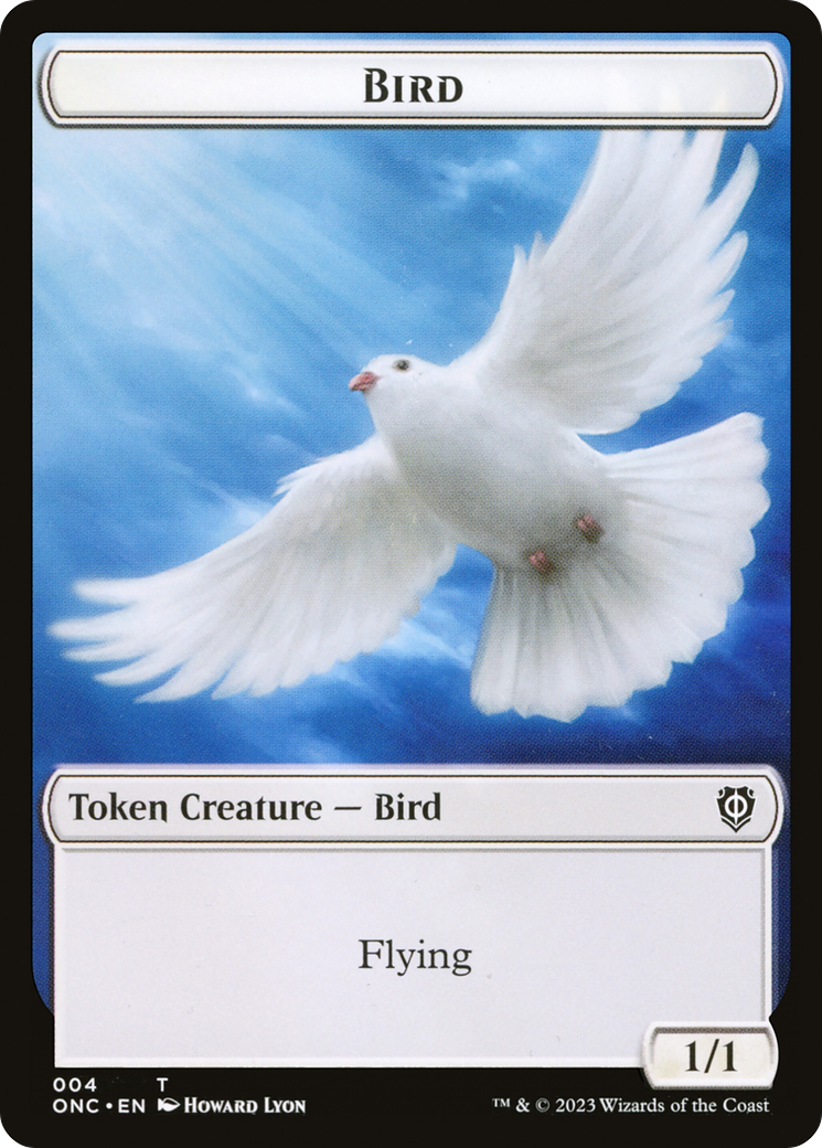 Bird // Cat Double-Sided Token [Phyrexia: All Will Be One Commander Tokens] | Dragon's Lair Comics and Fantasy Houston TX