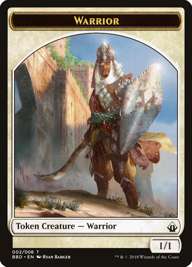 Warrior Token [Battlebond Tokens] | Dragon's Lair Comics and Fantasy Houston TX