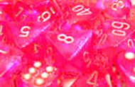 Chessex Borealis 2 16mm D6 Pink/Silver 12 ct | Dragon's Lair Comics and Fantasy Houston TX