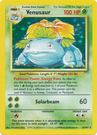 Venusaur (15/102) [Base Set Unlimited] | Dragon's Lair Comics and Fantasy Houston TX