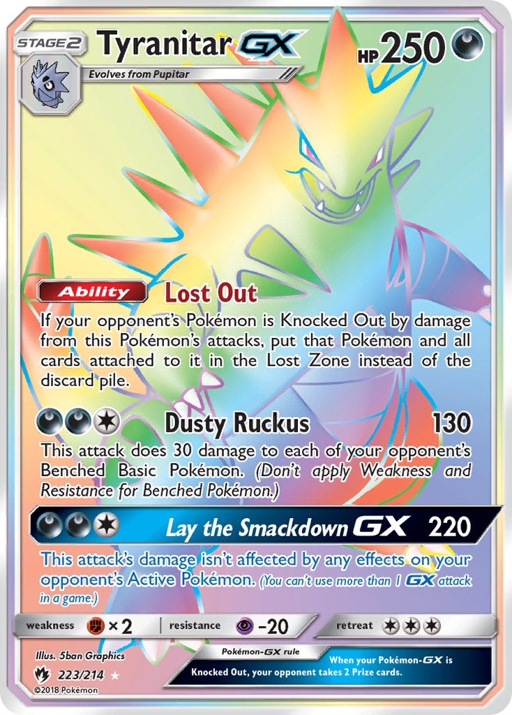 Tyranitar GX (223/214) [Sun & Moon: Lost Thunder] | Dragon's Lair Comics and Fantasy Houston TX