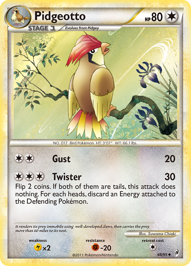 Pidgeotto (48/95) [HeartGold & SoulSilver: Call of Legends] | Dragon's Lair Comics and Fantasy Houston TX