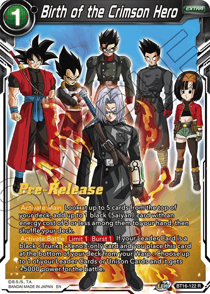 Birth of the Crimson Hero (BT16-122) [Realm of the Gods Prerelease Promos] | Dragon's Lair Comics and Fantasy Houston TX