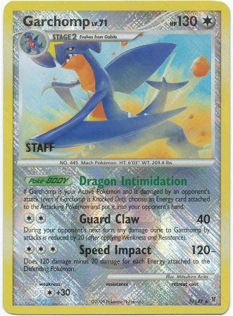 Garchomp (5/147) (Championship Promo Staff) [Platinum: Supreme Victors] | Dragon's Lair Comics and Fantasy Houston TX