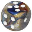 Chessex Dice Menagerie 7 Festive 12mm D6 Carousel/White 36 ct | Dragon's Lair Comics and Fantasy Houston TX