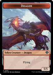 Eldrazi Spawn // Dragon (0021) Double-Sided Token [Commander Masters Tokens] | Dragon's Lair Comics and Fantasy Houston TX