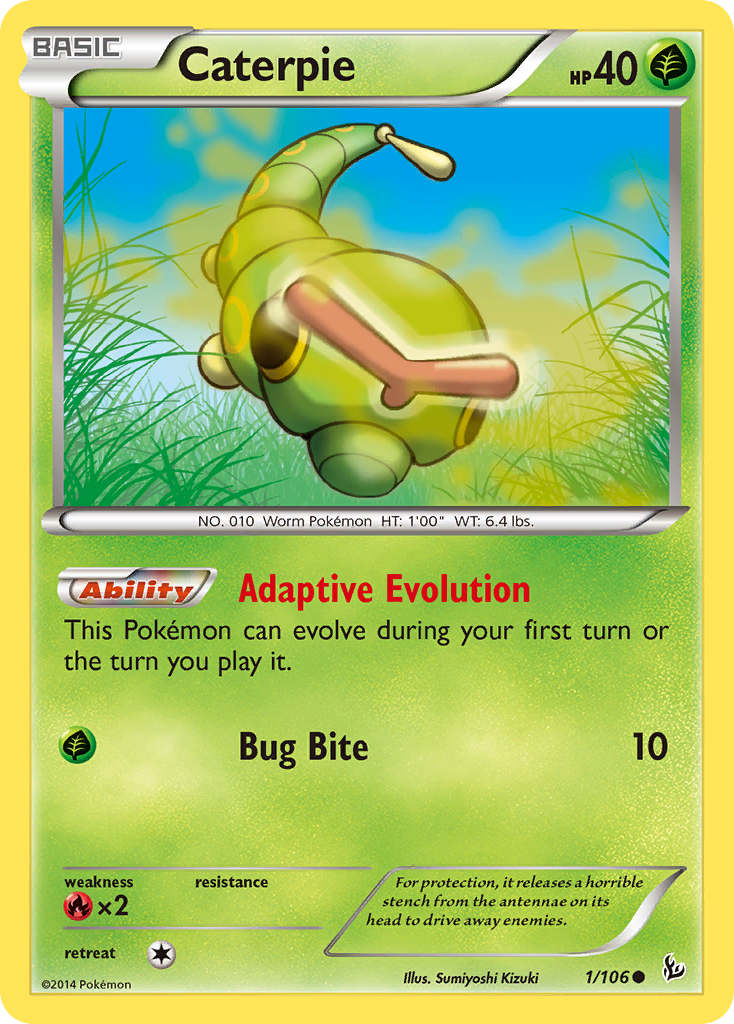 Caterpie (1/106) [XY: Flashfire] | Dragon's Lair Comics and Fantasy Houston TX