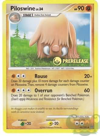 Piloswine (46/100) (Prerelease Promo) [Nintendo: Black Star Promos] | Dragon's Lair Comics and Fantasy Houston TX