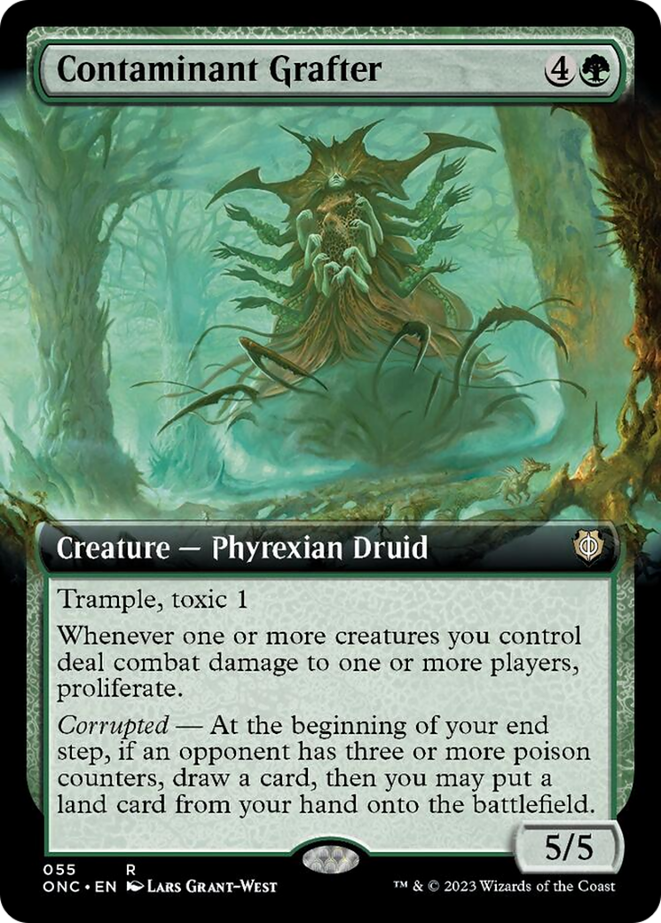 Contaminant Grafter (Extended Art) [Phyrexia: All Will Be One Commander] | Dragon's Lair Comics and Fantasy Houston TX