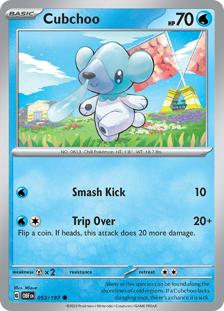 Cubchoo (053/197) [Scarlet & Violet: Obsidian Flames] | Dragon's Lair Comics and Fantasy Houston TX