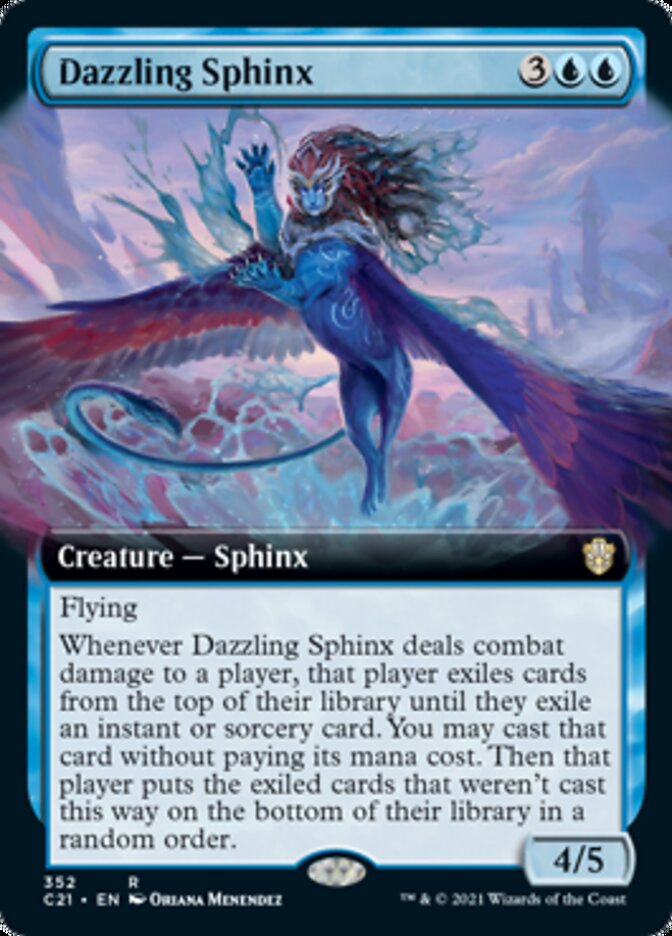 Dazzling Sphinx (Extended Art) [Commander 2021] | Dragon's Lair Comics and Fantasy Houston TX